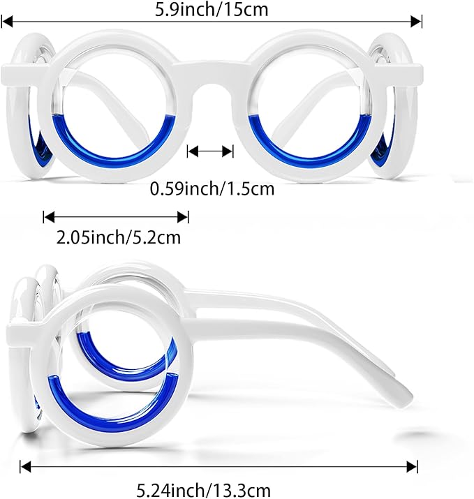 Hion Motion Sickness Glasses, Car Sickness Glasses,Relieve Carsickness Airsickness Seasickness Glasses,Anti Nausea Vertigo Glassesfor Adults or Kids(2Pair Without Bags)