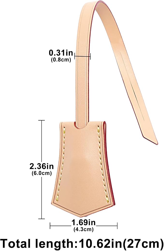 jiesinlov Microfibre Leather Tags for Speedy 25 30 35 Handbag,Luggage or Suitcase Tag (Apricot Tag)