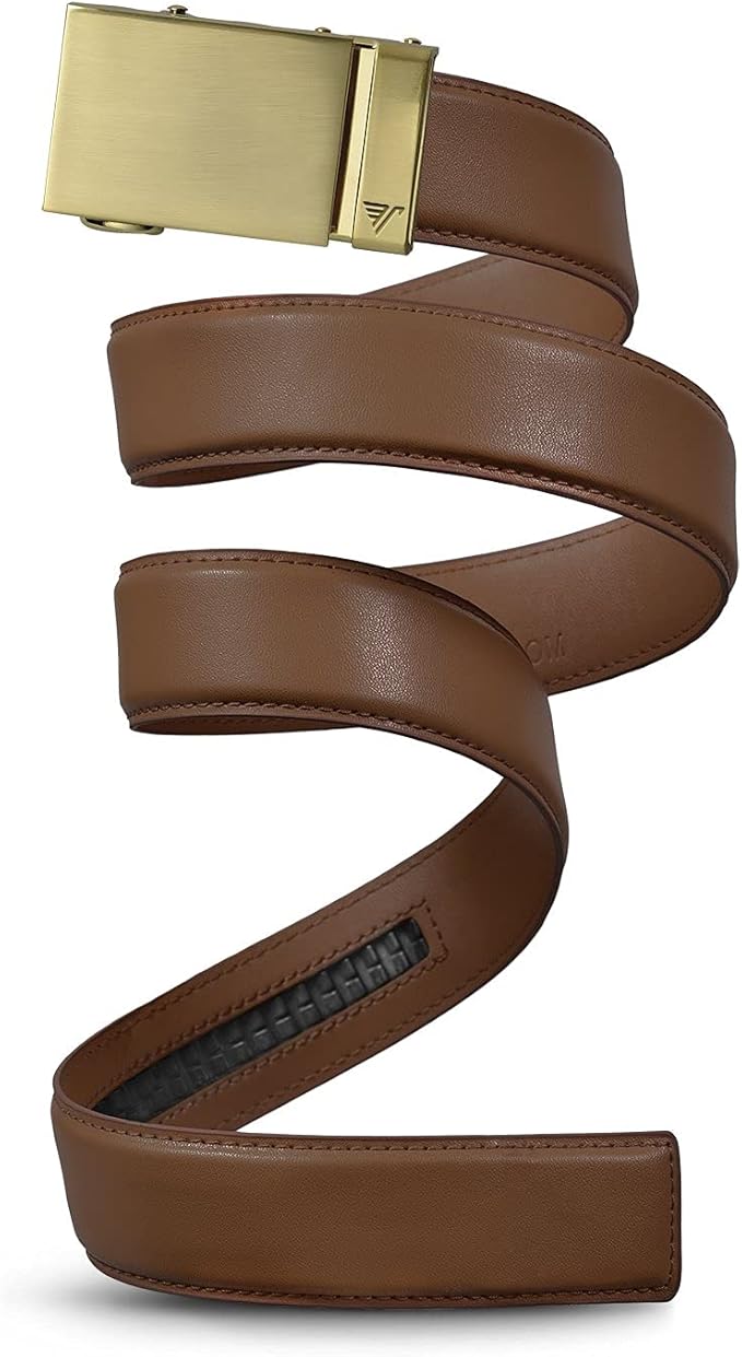 Mission Belt Men's Leather Ratchet Belt, 40mm Metal Collection