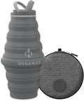 HYDAWAY Hydration Travel Pack - 25oz Collapsible Water Bottle with Flip-Top Lid and Protective Travel Case - BPA-Free, Leak-Resistant, Reusable Bottle for Traveling, Hiking, and Daily Use