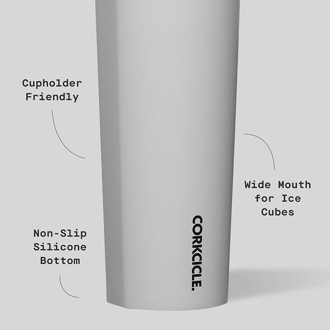 Corkcicle Sport Canteen - Keeps Drinks Cold 25 Hours - Stainless Steel Water Bottle - Triple-Insulated - Spill-Proof - Summer Drinkware Gift - Keeps Drinks Ice Cold - 20 oz - River Rock