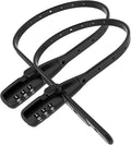 Zip Tie Lock, Adjustable Cable Lock with Combination - Cafe Quick Combo Lock Security for Bicycle Racks, Kids Bikes, Motorcycle Helmets, Strollers, Skis, Sheds, Cabinets (2 Pack)