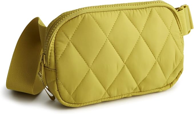 Vera Bradley Women's Featherweight Woodward Small Belt Bag, Golden Olive, One Size