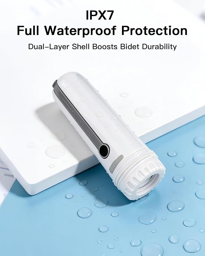 Portable Bidet for Travel, 800mAh Electric Handheld Bidet with 380ml Bottle
