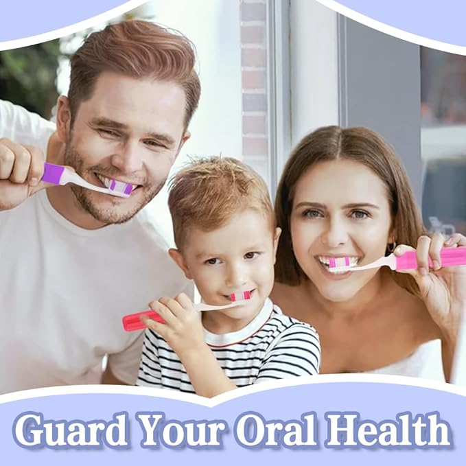 Travel Toothbrush 5Pcs Travel Toothbrush Set, Mini Toothbrushes Soft Portable Toothbrushes Travels with Tooth Brush Cover Small Folding Toothbrush Individually Wrapped for Camping Home