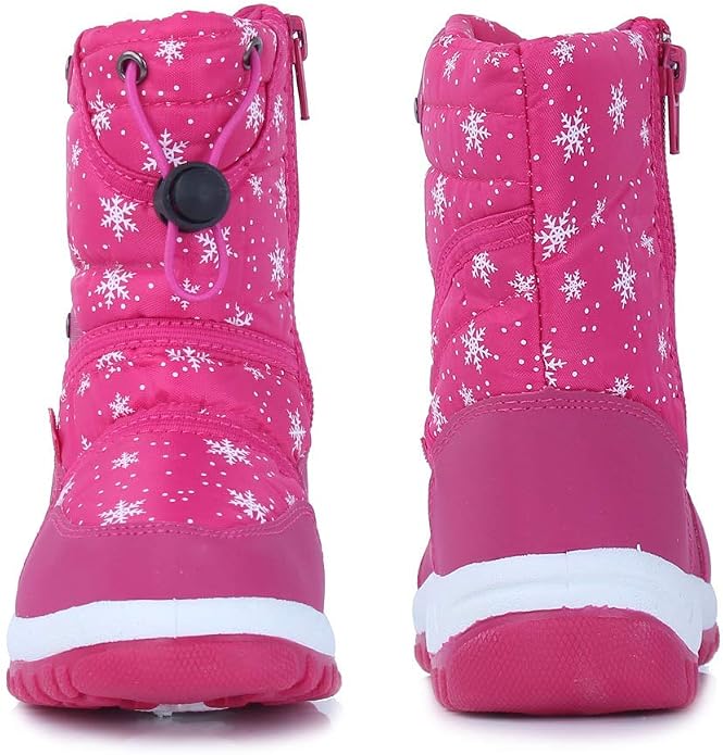 CIOR Winter Snow Boots for Boy and Girl Outdoor Waterproof with Fur Lined(Toddler/Little Kids)
