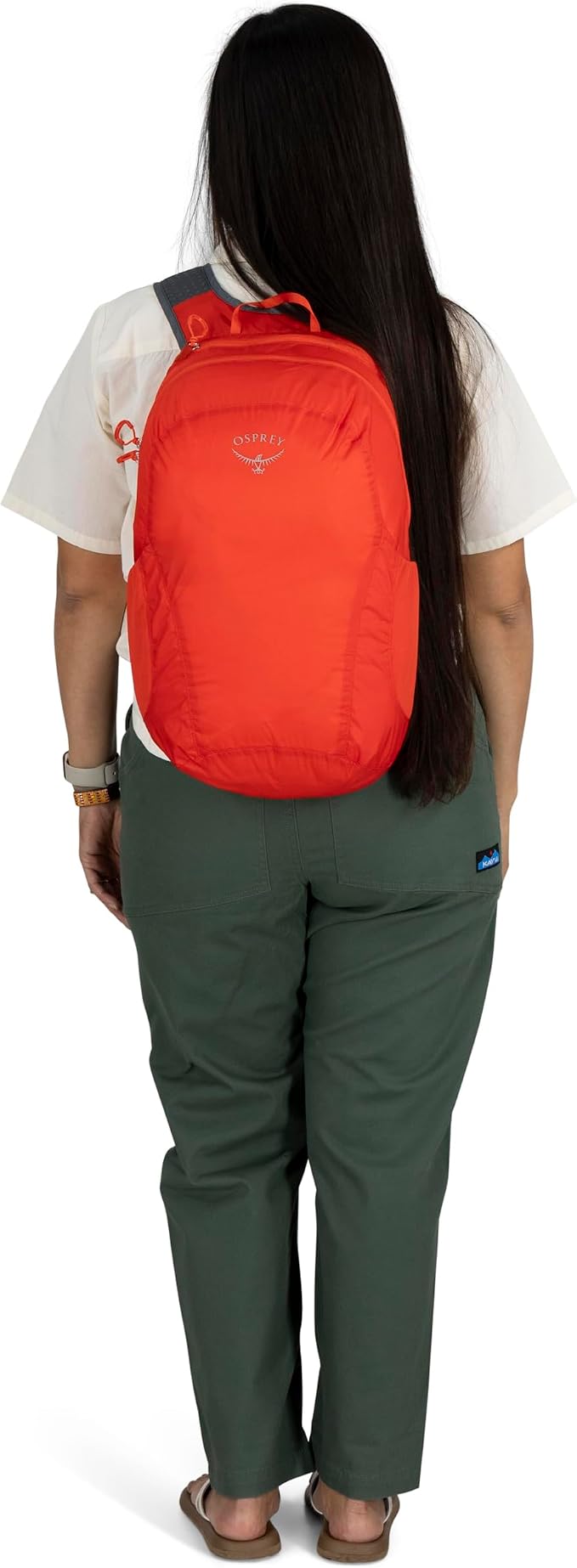 Osprey Ultralight Collapsible Stuff Pack - Lightweight, Packable Travel Backpack — Extra Bag For Travel and Every Day — 18 L Capacity Daypack to Expand Luggage, Tundra Green