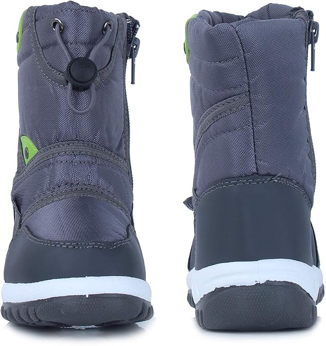 CIOR Winter Snow Boots for Boy and Girl Outdoor Waterproof with Fur Lined(Toddler/Little Kids)