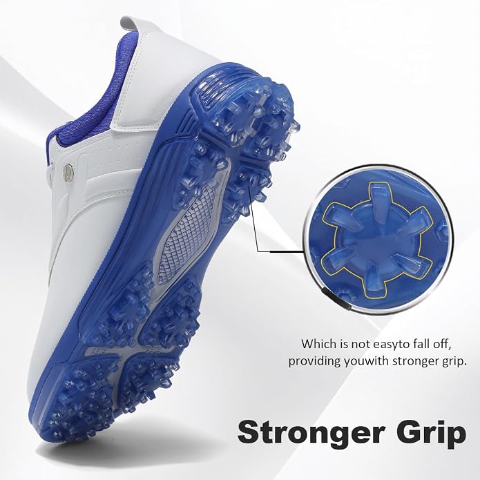 ULTIANT Mens Golf Shoes Waterproof Fixed Spikeless Sole Comfortable Outdoor Sport Shoes Size7.5-13