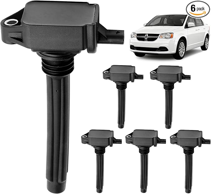 HQPASFY UF648 Ignition Coil Packs, Compatible with Dodge Charger/Durango/Avenge, RAM 1500, Chrysler Town & Country, Jeep Wrangler & More, Replaces# UF648, 0221504032, C1791 (6PCS)