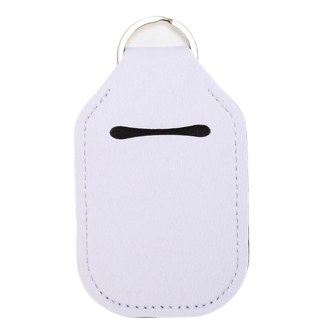 Semme 50pcs Travel Bottles Keychain Holders Set 30ml Small Squeeze Bottles with Keychain Portable Refillable Leakproof for Hand Sanitizer Lotion Toiletries Travel Camping (White)