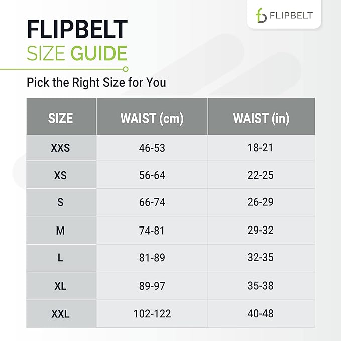 FlipBelt Classic Running Belt, Belt Bag & Fanny Pack for Men and Women - Phone Holder, Waist Pack, Running Accessories, Belt Pouch, Money Belt, USA Running Company
