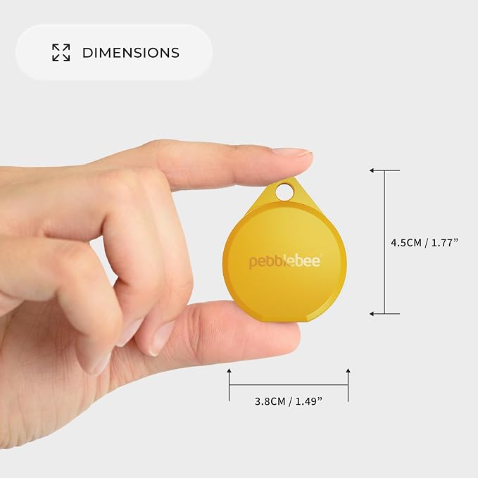 Pebblebee Clip 5 | Rechargeable Bluetooth Tracker Tag for Keys | Alternative to Air Tag & Android Trackers | 130 dB Siren, Bright LED Strobe, 12-Month Battery, Alert Safety Mode | Creamsicle Crush