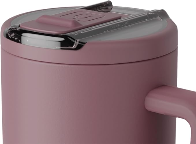 BrüMate Era Flip 40oz Tumbler with 100% Leakproof Covered Straw Lid | Hygienic Covered Straw | Insulated Stainless Steel Water Bottle with Handle | Cup Holder Friendly | BPA-Free (Rose Taupe)