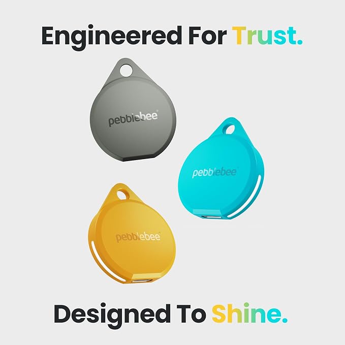 Pebblebee Clip 5 | Rechargeable Bluetooth Tracker Tag for Keys & Bags | Alternative to Air Tag & Android Trackers | 130 dB Siren, Bright LED Strobe, 12-Month Battery, Alert Safety Mode & Phone Finder