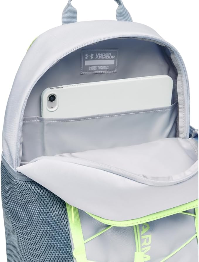Under Armour Unisex Hustle Sport 6.0 Backpack, (429) Spackle Blue/Blue Wind/Green Citrine, One Size Fits Most