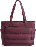 BAGSMART Tote Bag for Women, Lightweight Puffy Tote Bag with Compartments Shoulder Bag Handbag for Travel, Work, Gym | Lightweight