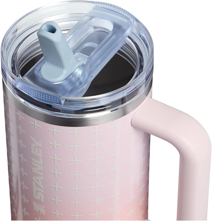 STANLEY Quencher ProTour Flip Straw Tumbler with Leakproof Lid 40 oz | Built-In Straw & Handle | Cupholder Compatible for Travel | Insulated Stainless Steel Cup | BPA-Free | Sorbet Plus