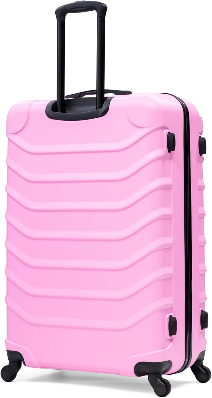 InUSA ENDURANCE Luggage with Spinner Wheels | Durable Lightweight Hardshell Suitcase, Travel Sets with Handle and Trolley | (20in, 24in, 28in, 32in) 4 Pieces Luggage Set | Pink
