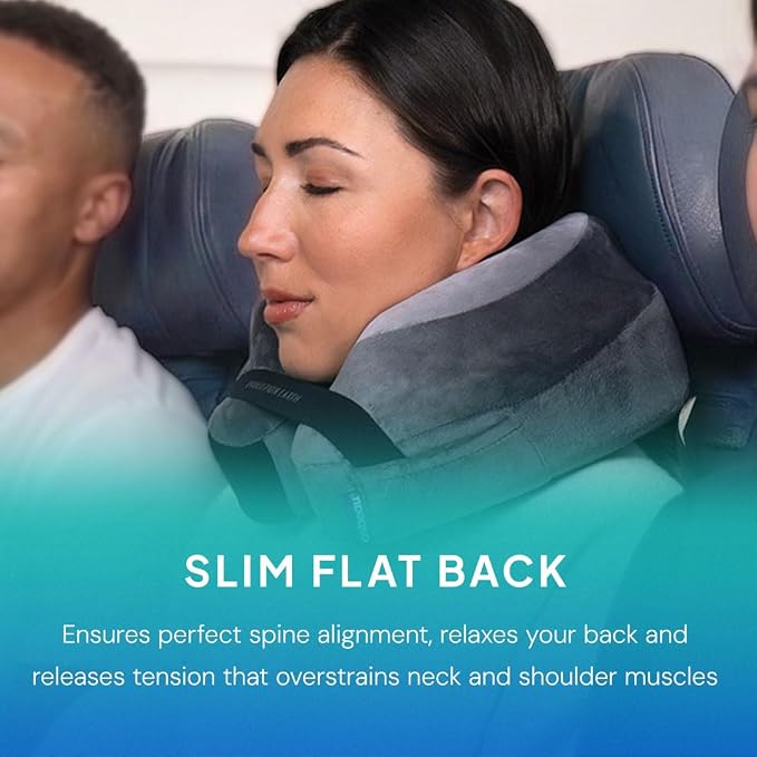 Cabeau Softest Neck Pillow for Travel – Evolution Earth Deluxe – 360° Head, Neck and Chin Support for Sleeping – Sustainable Memory Foam - Removable, Washable Cover with Compact Carrying Case (Terra)
