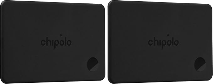Chipolo Card – Rechargeable Wallet Tracker Card, Bluetooth Tracker, Item Locator, Passport Finder Compatible with Apple Find My or Find Hub with Call Your Phone & Out of Range Alerts (Pack of 2)