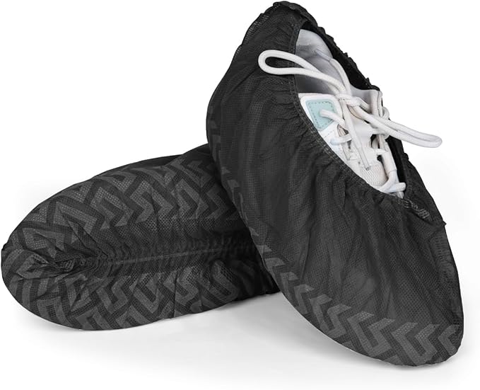 Buself 200 Count Shoe Covers Disposable Non-Slip, Premium Cloth Boot Covers, Slip-resistant, Durable, Breathable, Non-toxic, Recyclable