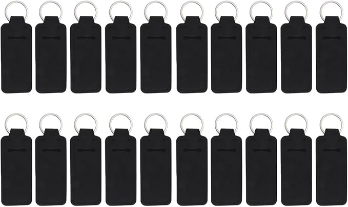 20 Pcs Creative Keychain Neoprene Chapstick Holders Hand Sanitizer