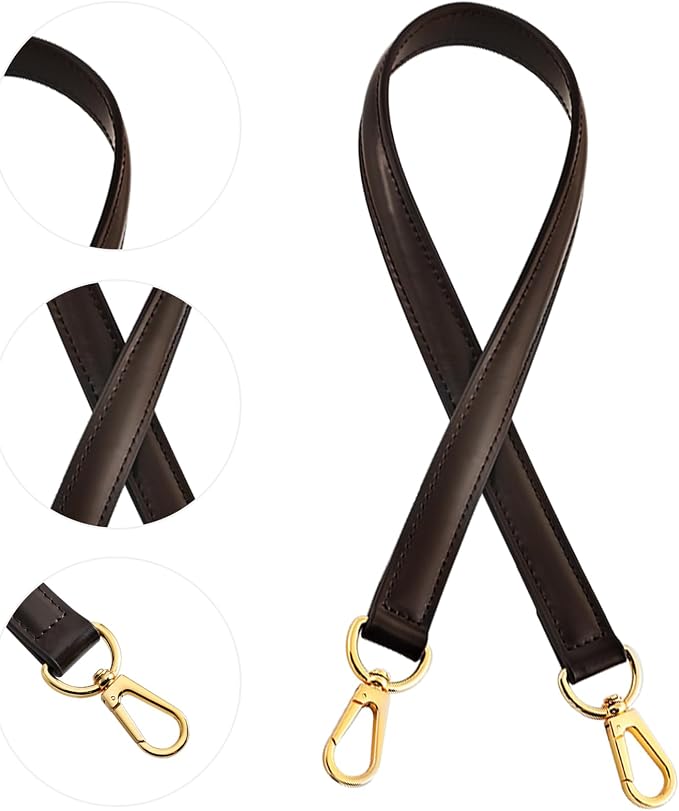 jiesinlov Vachetta Leather Replacement Straps Purse Shoulder Strap Accessories for Graceful Hobo Speedy25 30 Alma And Dauphine pochette neno Bags (W0.7in,L25.6in-Coffee)