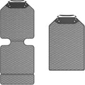 Owleys Kick Mat Back Seat Protector - Car Back Seat Cover for Kids Feet - Waterproof & Sturdy Protector for Upholstery from Dirt, Mud, Scratches and Stain (Gray Set)