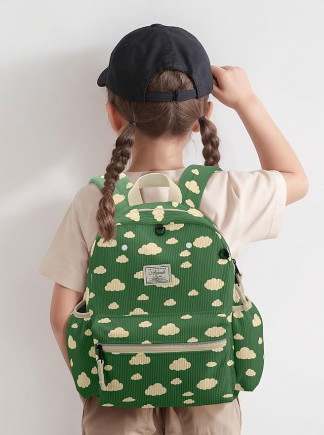 atgark Corduroy Toddler Backpack for Girls 2-5: Preschool Backpack for Girls