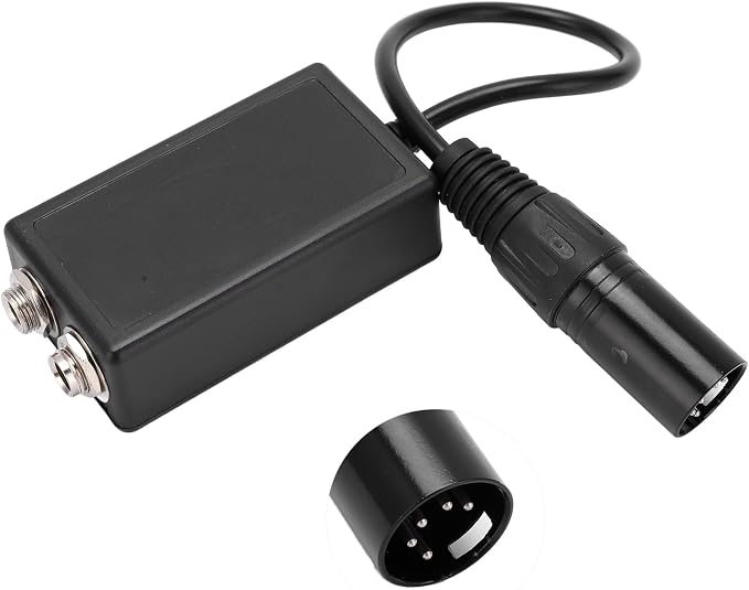 Aviation Headset Adapter Professional Durable GA Dual Plugs to XLR 5 Pin Male Converter Headphone Extension Cable for Pilots Flying Fixed Wing General Aviation ABS Sponge