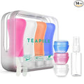 4 Pack Travel Bottles, 3oz Leak Proof Accessories Containers Size Toiletries,Travel Shampoo and Conditioner Bottles, Fun Outdoors 9 Pieces