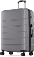 Sweetcrispy Carry on Luggage, Hard Shell ABS Suitcase with Double Spinner Wheels, Lightweight Expandable Rolling Suit Case with TSA Lock, 20 Inch Dark Grey