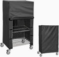 Storage Shelving & Clothes Rack Cover, Fits Wire Shelving Rack 36" W x 14" D x 72" H, Dustproof Waterproof Shelf Cover with Front Nylon Buckles, for Garage, Laundry Room & Pantry (No Shelves)