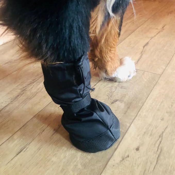 Waterproof Dog Paw Wound Recovery Boot Bandage Cover Protector, XXXL, 4-Pack