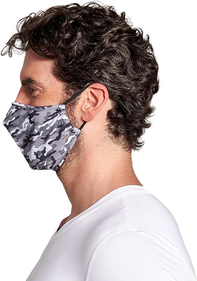 Tommie Copper Community Wear Face Masks I Double Lined, Copper Infused, Ear Straps & Nose Wire, Face Covering (Pack of 2)