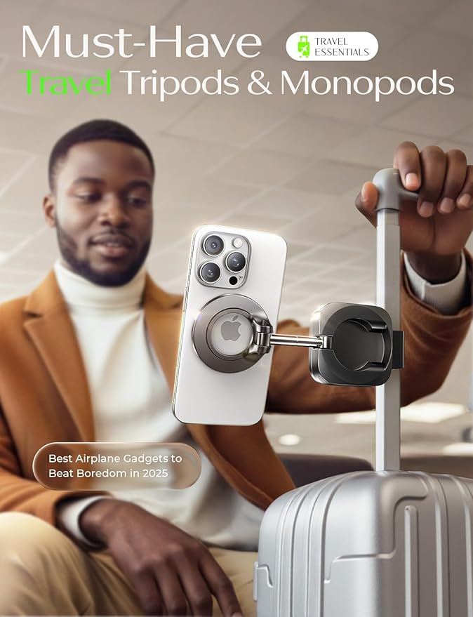LISEN Airplane Travel Essentials for Women Men Phone Holder Cruise Must Haves International Europe Essentials Travel Size MagSafe Phone Accessories Airplane Gadgets Men Long Flight Easter Gifts