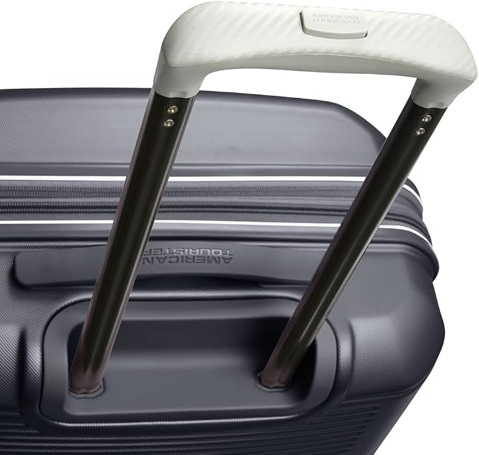 American Tourister Stratum 2.0 Expandable Hardside Luggage with Spinner Wheels, 28-Inch Checked-Large, Charcoal