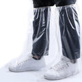 Fancystyle 10 Pairs Pack of 20 Disposable Thicker Boot and Shoe Covers 19 inch Tall Extra Large Resistant Water/Skid Resistant Clear (20)