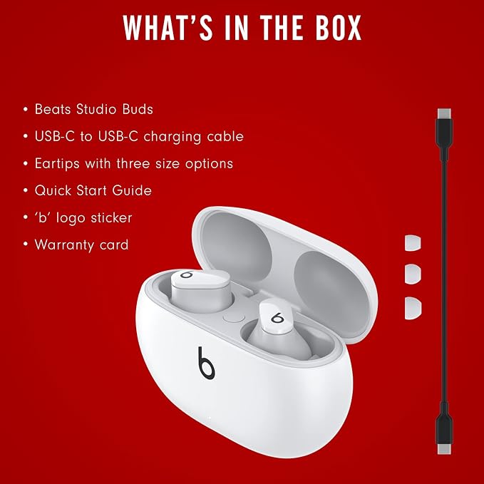 Beats Studio Buds with Apple 20W USB-C Power Adapter - White