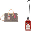 Microfibre Leather Tag for Luggage Bag or Suitcase, Decorative Hang Tag for Speedy 25 30 35 Handbag(Boarding Pass-Red)