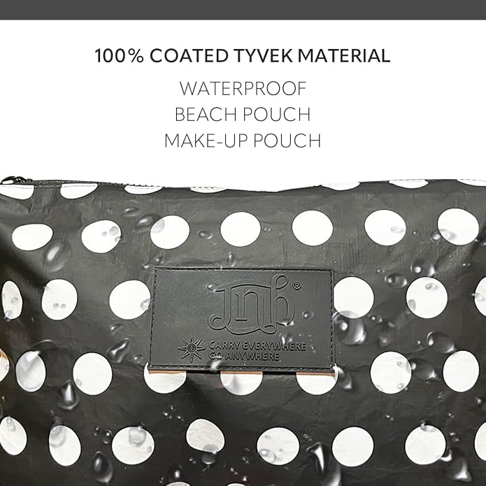 100% Coated Tyvek Material, Beach Pouch, Waterproof Pouch for Beach, Makeup Pouch, Wet Dry Bag,Clutch