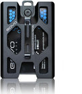 Aluminum GOVO Badge Holder/Wallet_ Durable ID Card Holder with Metal Clip and 4 Cards Slot (Black)