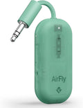 AirFly Pro 2 – Bluetooth Adapter for Airplane, Pair 2 AirPods or Wireless Headphones – 3.5mm AUX Bluetooth Transmitter for Cars, Boats, Treadmills, TVs– Airplane Travel Essentials, Mint Ice