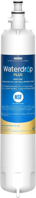Waterdrop Plus WDP-F19C Replacement for GE® RPWFE®, RPWF (with CHIP) NSF 401 Refrigerator Water Filter, Compatible with GFE28GBLTS, GFE28GSKSS, PFE28KMKES, GFD28GYNFS, GFD28GBLTS, PWE23KYNFS