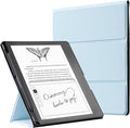 CoBak Case for E-Reader- All New PU Leather Cover with Auto Sleep Wake Feature for E-Reader 10.2" 2022 & 2024 Released with Pen Holder (not Compatible with Remarkable),Sky Blue