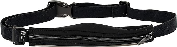 SPIbelt Running Belt Original for Women Men, Phone Holder for Running, Running Fanny Pack, Holder for Phone, Running Waist Pack, Adjustable, [Fits All Phones]. No Logo Band, Black with Black Zipper