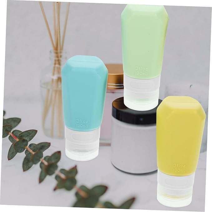 PRETYZOOM 6pcs Travel Toiletry Bottles Set Silicone Containers for Shampoo Lotion and Cream Leakproof Design for Easy Squeeze for Travel and Cosmetics