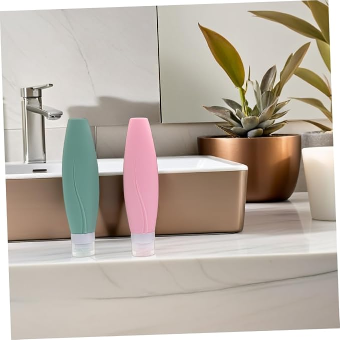 150ml Silicone Travel Bottles Set of 5 Leak Proof Mini Containers for Toiletries Squeezable Travel Accessories for Shampoo and Conditioner