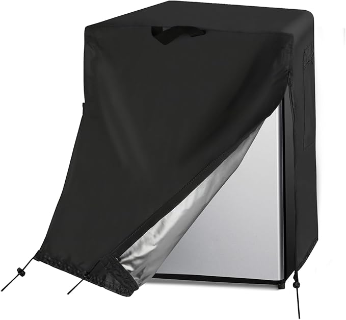 Mini Refrigerator Cover for 24 Inch Wine Fridge & 3 Cu Ft Beverage Freezer | 24x24x34,Waterproof Dustproof Heavy Duty Oxford Fabric,for Most 24 Inch 3.0 Cubic Feet Small Wine Cooler for Outside